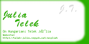 julia telek business card